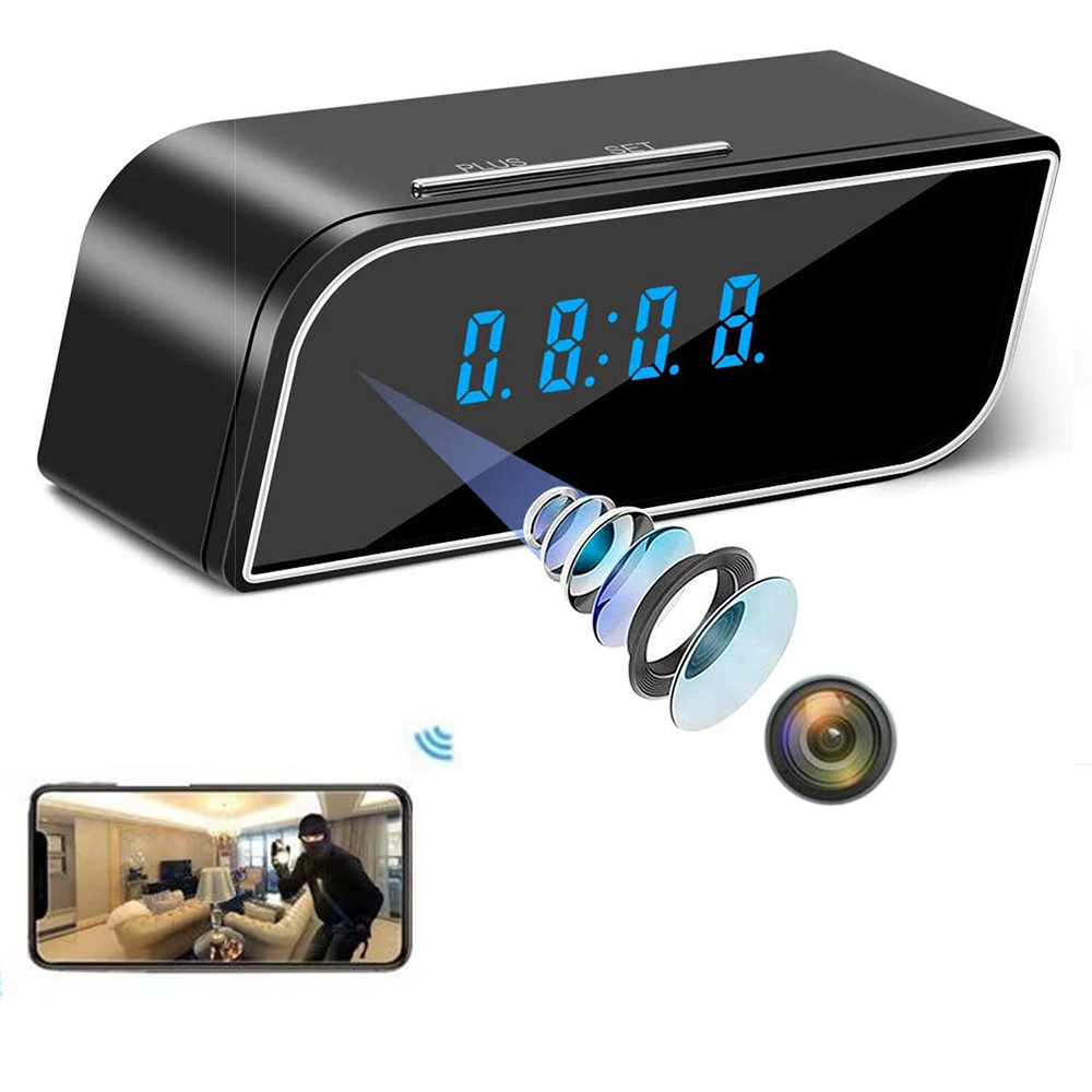 1080P HD Digital wifi hidden camera clock Invisible spy cloc